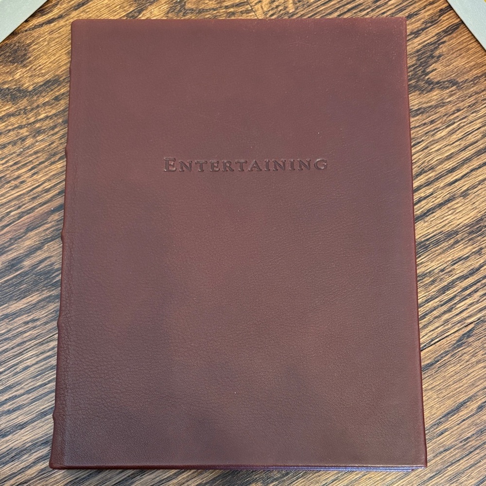 Burgundy leather with gold -BRAND NEW Graphic image Entertaining Book